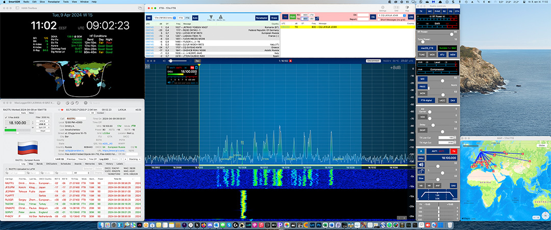 Mac SmartSDR og MacloggerDX