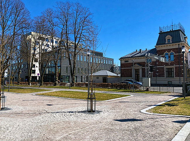 Kammerherreløkka sett fra rådhusparken