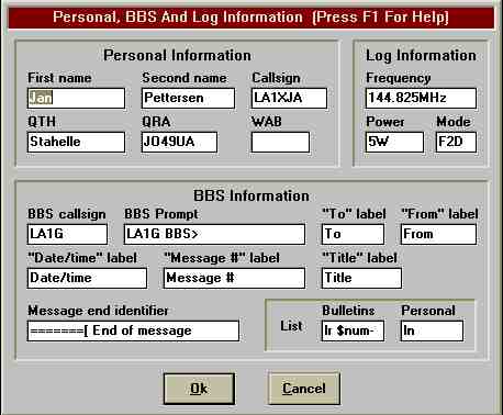 Personal BBS oppsett